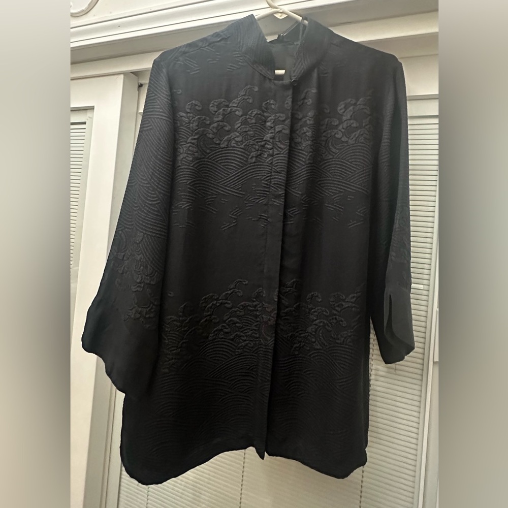 Dressori Elegant Black Women's Silk Jacket